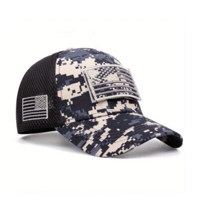 RD_0011s_0002_迷彩魔术贴网帽-黑色 Camo Hook-and-Loop Mesh Cap
