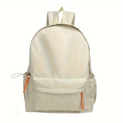 双肩包 beige student backpack