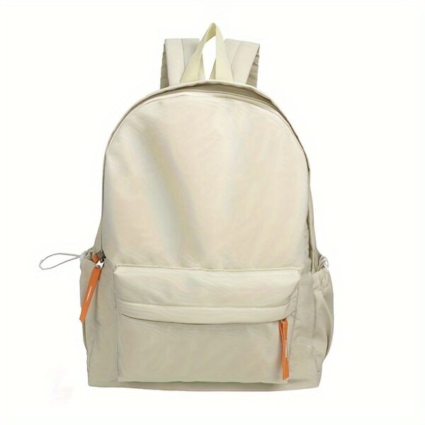 双肩包 beige student backpack